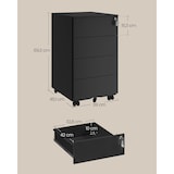 thumbnail of Helloshop26 - Caisson de bureau mobile verrouillable avec 3 tiroirs rangement de documents papeterie préassemblé pour bureau bureau 12_0004821
