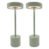 thumbnail of Lumisky kabellose ROBY Tischlampen, Höhe 30 cm Stahl Grün