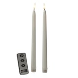 thumbnail of LED Stabkerzen Outdoorkerzen Timer H: 28cm weiß für Innen/Außen