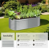 thumbnail of tectake Letto rialzato Flormma, 942l, zincato, 200x100x60cm 200 x 60 x 100 cm Argento