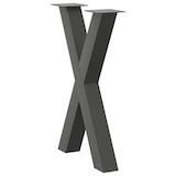 thumbnail of Helloshop26 - Juego de 2 patas para mesa de comedor en forma de X 50 x 72 cm con niveladores ajustables estilo moderno acero 02_0057242