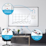 thumbnail of Whiteboard Master of Boards 90 x 120 cm, lackiert, mit Aluminiumrahmen - Hoch- und Querformat - abnehmbare Stiftablage