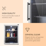 thumbnail of Beersafe XL Kühlschrank 60 Liter 2 Böden Panoramaglastür Edelstahl Edelstahl