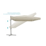 thumbnail of METRO PROFESSIONAL Guarda-sol quadrado suspenso com franja, alumínio/aço, 3 x 3 m, repelente de água, bege/cinzento