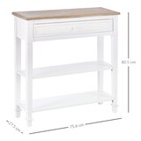 thumbnail of HOMCOM Tavolo Consolle Bianco con Cassetto e 2 Ripiani in MDF
