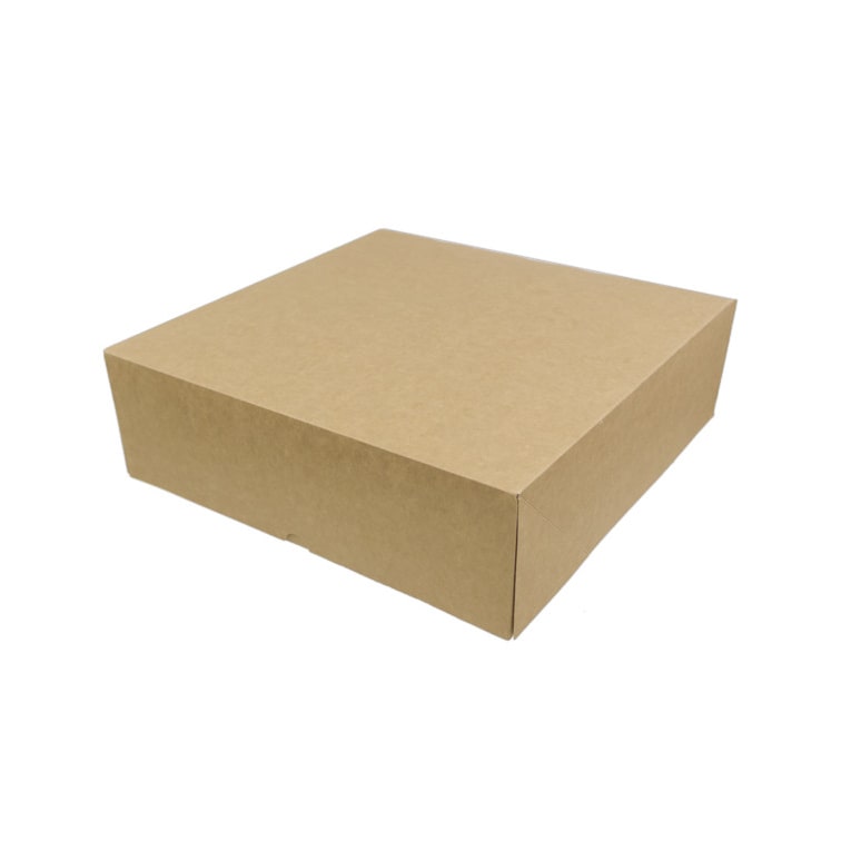 MONOUSO - Caixa de Cartão Kraft com Aba Frontal 26x26+10cm (100 Uds)