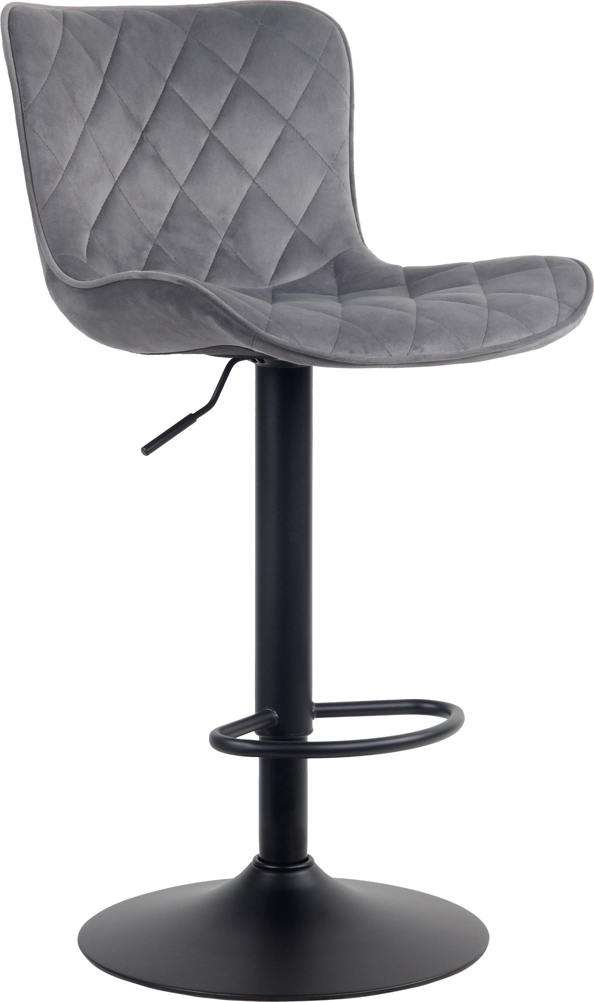 Barhocker Emma dunkelgrau/Samt