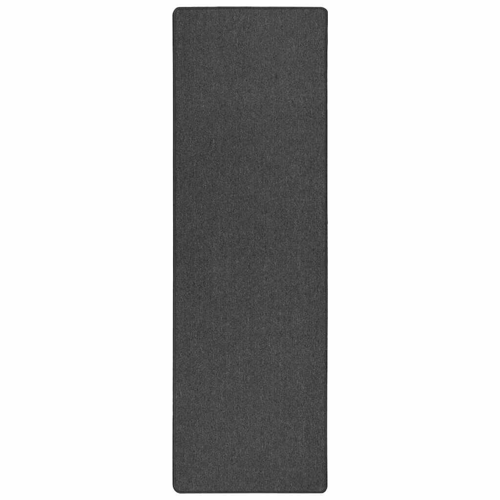 vidaXL Tapijt Loper Donkergrijs 100 x 300 cm 100% Polypropyleen