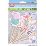 thumbnail of Set van 24 versierde houten prikkers voor feestjes en verjaardagen Dr. Oetker Peppa Pig