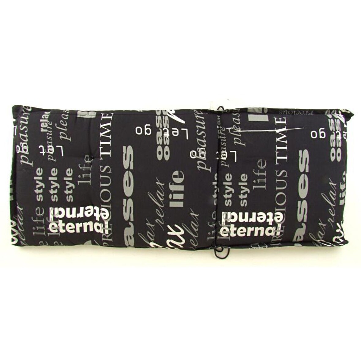 Hochlehner Auflage Lifestyle Sitzkissen Gartenstuhl schwarz 123x50x6cm