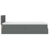thumbnail of vidaXL Ottoman-Bett mit Matratze Dunkelgrau 90x200 cm Stoff