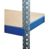 thumbnail of Weitspannregal Regalsystem 600 kg ANBAU 200x160x80cm 4 Böden blau SZAGATO Weitspann Regal 60 cm breit Metallregal Fachbodenregal Schwerlastregal