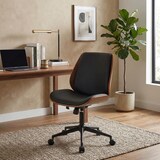 thumbnail of Bureaustoel Mitch walnoot/zwart/zwart