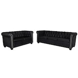 thumbnail of vidaXL Chesterfield Sofa 2-Sitzer und 3-Sitzer Kunstleder Schwarz
