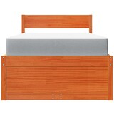 thumbnail of vidaXL Bett mit Schubladen und Matratze Wachsbraun 90x200 Massivholz