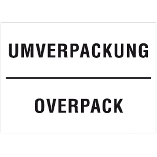 Aufkleber Umverpackung/Overpack, Folie, 148x105 mm, 1000 Stück/Rolle