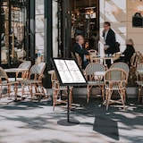 thumbnail of Edimeta Porte-Menu Restaurant 4 x A4 Portrait Noir Martelé sur Pied