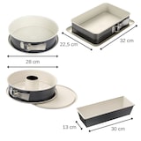 thumbnail of Ensemble de 4 moules à gâteaux de formes différentes de 28 à 32 cm Dr.Oetker Back-Trend