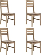 thumbnail of Décoshop26 - Set aus 4 klassischen Küchen-/Esszimmerstühlen aus Akazienholz DEC025615