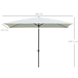 thumbnail of Ombrellone da Giardino 2x3m in Alluminio e Poliestere Beige