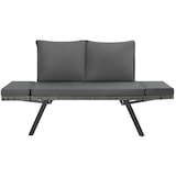 thumbnail of tectake Sofá lounge de ratán SINTRA, reposabrazos ajustables, 2 en 1 - Gris