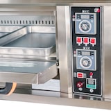 thumbnail of Romux® Horno de Pizza Industrial Simple a Gas Butano 8x32 cm con Suelo Cerámico Refractario y Termostato de Calidad | Temperatura 400°C - 10000W