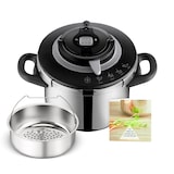 thumbnail of Cocotte clipso chef 6 L 4 programmes -  Noir Rond Acier Seb 38.00x29.00 cm