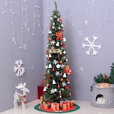 thumbnail of HOMCOM Árbol de Navidad Artificial 180 cm Ignífugo con 390 Puntas de Rama PVC y Soporte de Metal Decoración Navideña para Interiores Fácil de Montar