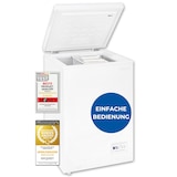 thumbnail of Exquisit Gefriertruhe, Kombigerät, Tiefkühltruhe, 98 Liter, 4-Sterne-Gefrieren, Gefriertruhe klein, Toplader, GT101-E-040E weiss