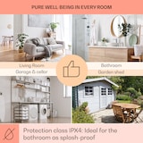 thumbnail of Hot Spot Crystal Flow Badheizer 45x82cm 36m² 2000W 5-40°C LED Verspiegeltes Glas