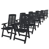 thumbnail of Helloshop26 - Set da pranzo da giardino per esterni in plastica antracite da 11 pezzi 02_0013571