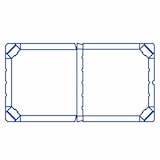 thumbnail of 100x Pizzakarton aus Mikrowellpappe mit neutralem Motiv 33 x 33 x 3 cm