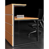 thumbnail of Balcão Evolution II com estrutura metálica e tampo em cerejeira Officeplan