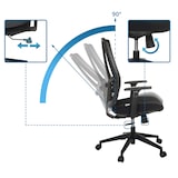 thumbnail of Bürostuhl / Drehstuhl TRAMORE BASE Sitz Stoff / Rücken Netzstoff schwarz hjh OFFICE