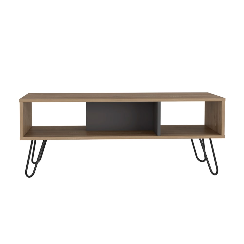 TUHOME Mesa de Café Vegas  - Mel / Chumbo