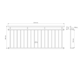 thumbnail of ECD Germany Französischer Balkon 90x225 cm Schwarz matt | 16 Füllstäbe, Stahl pulverbeschichtet, Balkongeländer Fenstergitter