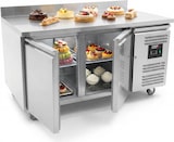 thumbnail of Romux® Kühltisch mit Bäcker 2 Türen 151x80 cm mit Luftkühlung | Theken Kühlschrank mit Kapazität 282 L und Leistung 220 W