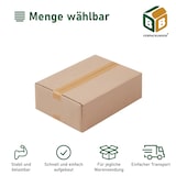 thumbnail of 50 x Faltkarton (600 x 450 x 100 mm) stabil 1-wellig Versandkarton Päckchen DHL Hermes Schachtel Box Paket braun BB-Verpackungen