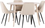 thumbnail of Flora Essgruppe Tisch Ø120cm und 4 Stühle whitewash, beige.