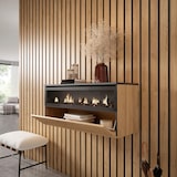 thumbnail of Caminetto elettrico LED, Effetto Realistico, 102x45x35cm, 1 apertura, 1 porta, Camino elettrico, Sospeso, da appendere, colore Rovere e nero _ 80_4