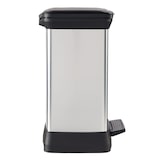thumbnail of Curver Rechthoekige pedaalemmer Decobin 30 ltr - zilver, zwart