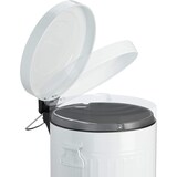 thumbnail of Helloshop26 - Lixeira de pedal vintage em metal para cozinha ou banheiro 5 litros branca 13_0002319_2