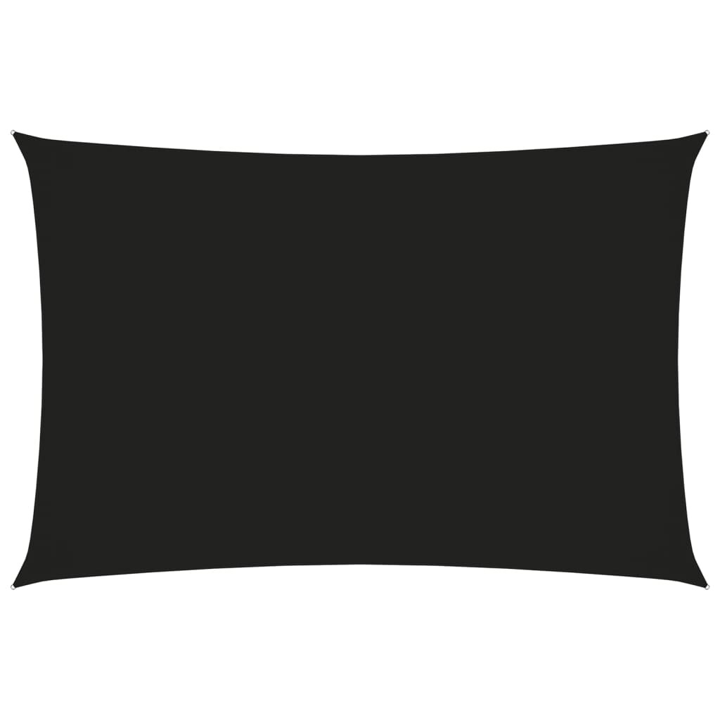 vidaXL Sonnensegel Oxford-Gewebe Rechteckig 6x8 m Schwarz