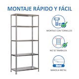 thumbnail of SimonRack Estantería Metálica con tornillos 2000x1100x500 mm, 5 Alturas, 90 kg de Punto Flexión, Galvanizado - Comfort