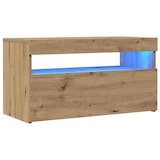 thumbnail of vidaXL TV-Schrank mit LED-Leuchten Artisan-Eiche 75x35x40 cm