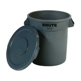 thumbnail of Rubbermaid Brute runde Mehrzwecktonne mit Belüftungskanälen | 37,9 Liter, HxØ 43,5x39,7cm | aus widerstandsfähigem Kunststoff (PE) | Grau von PROREGAL