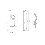 thumbnail of Serrure encastrable à clé pour porte intérieure, pêne dormant seul, axe 40mm, bouts carrés, blanc, 1 clé - THIRARD