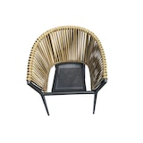 thumbnail of METRO PROFESSIONAL  Fauteuil de terrasse TRIBU, empilable, aluminium / rotin PE, 63 x 63 x 76 cm, coussin inclus, gris foncé