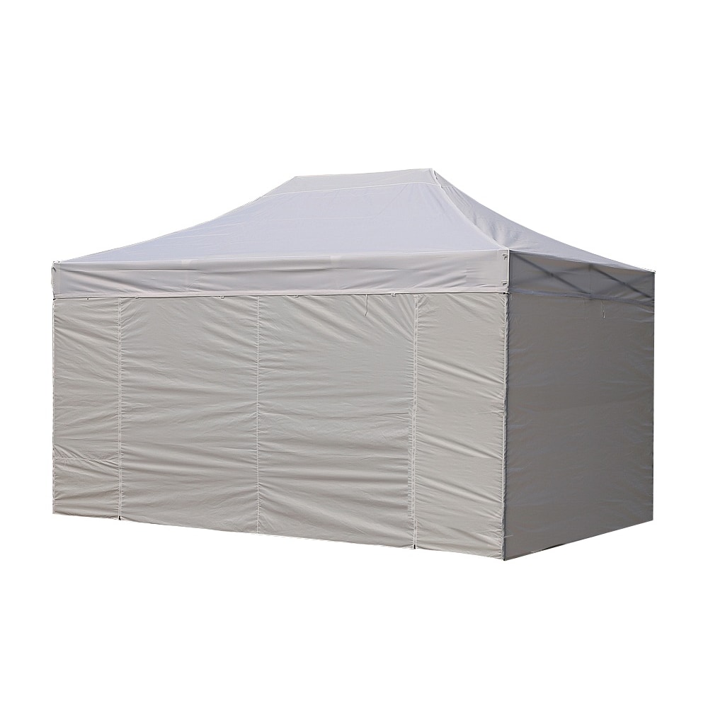 Gazebo 3x4,5 m bianco pieghevole acciaio con laterali