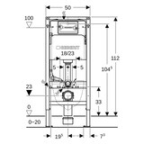 thumbnail of Geberit Duofix Basic Element für Wand WC, 112cm mit Delta UP-Spülkasten 12cm